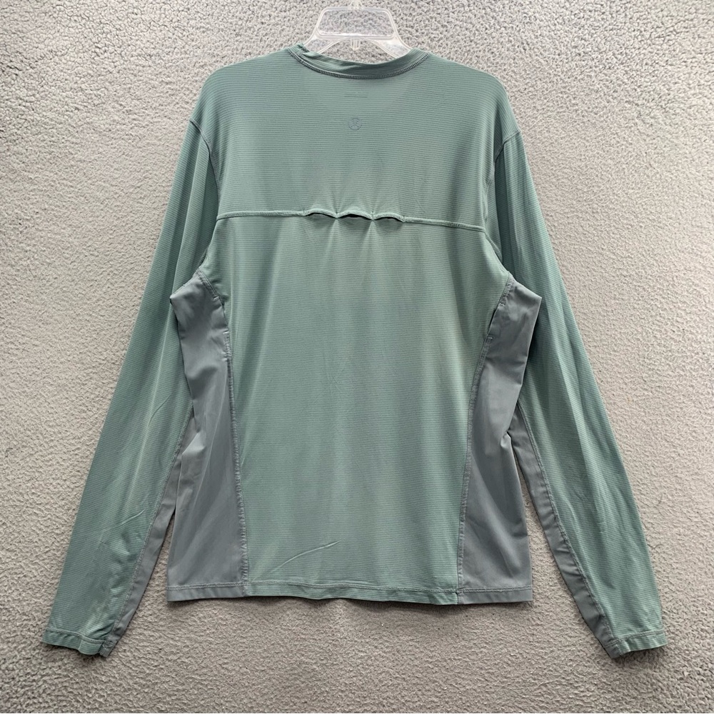 Lululemon Men’s Wet Dry Warm Long Sleeve Shirt Vented Blue Teal Size XLarge